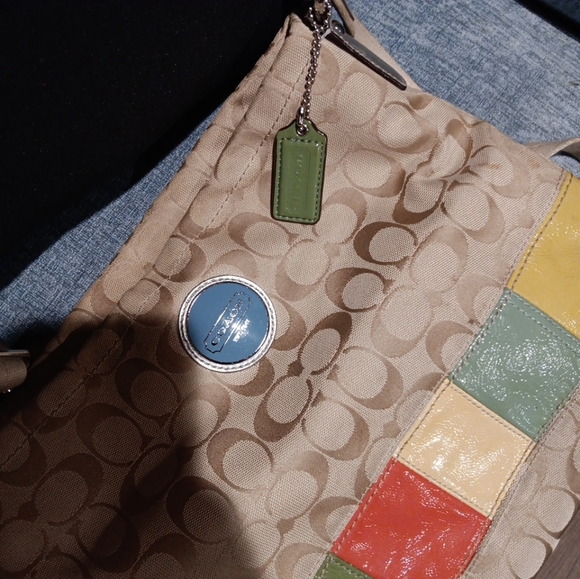 Vintage Coach Color Block Cross Body Bag Adjustable Strap VGUC - Picture 7 of 7